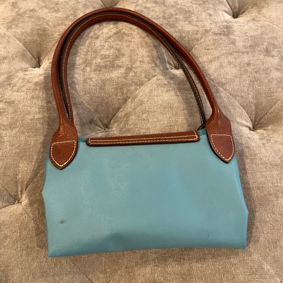 Longchamp Le Pliage Small (LONG STRAPS) Tote Shoulder Bag-BLUE NYLON - Picture 3 of 16